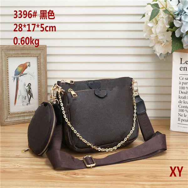 2020 classic new women's messenger bag cross bag handbag three piece combination bag